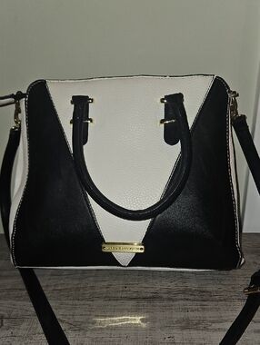 Steve Madden colorblock top-handle satchel